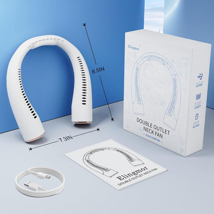 Neck Fan, 9600Mah Usb Rechargeable Cooling Fan, 16H Working Time, 5 Speeds Wearable Personal Neck Fan For Office Sports Outdoor