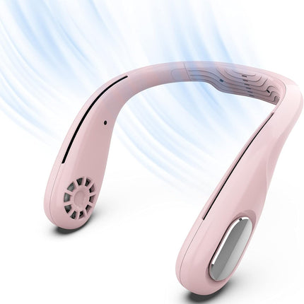 Personal Fan,Portable Neck Fan Rechargeable,HandsFree Bladeless Fan With ThreeSpeed Change,360° Surround Airflow Personal Cooling