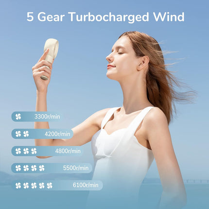 Jisulife Handheld Portable Turbo Fan 16H Max Cooling Time], 4000Mah Usb Rechargeable Personal Battery Operated Mini Small Pocket