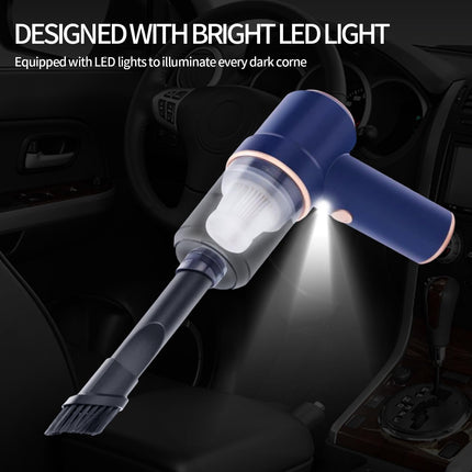 Cordless Handheld Vacuum Cleaner, 120W 9000Pa 2In1 Rechargeable Car Vacuum With Led Light Portable Vacuum Cleaner For Carhomeofficepet Hair
