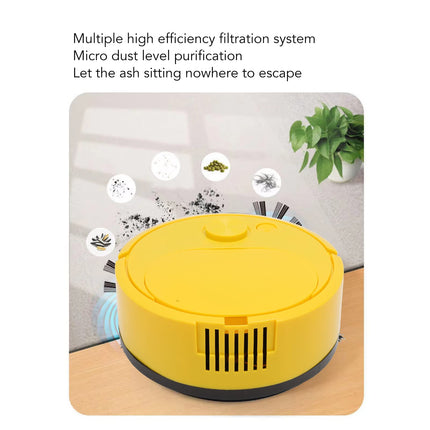 Pwshymi Robot Vacuum Cleaner Multifunctional Usb Charging Mini Smart Sweeping Robot For Wooden Flooring Tile Carpetyellow Roboticvacuumcleaner Tangle Low Noise Automatic