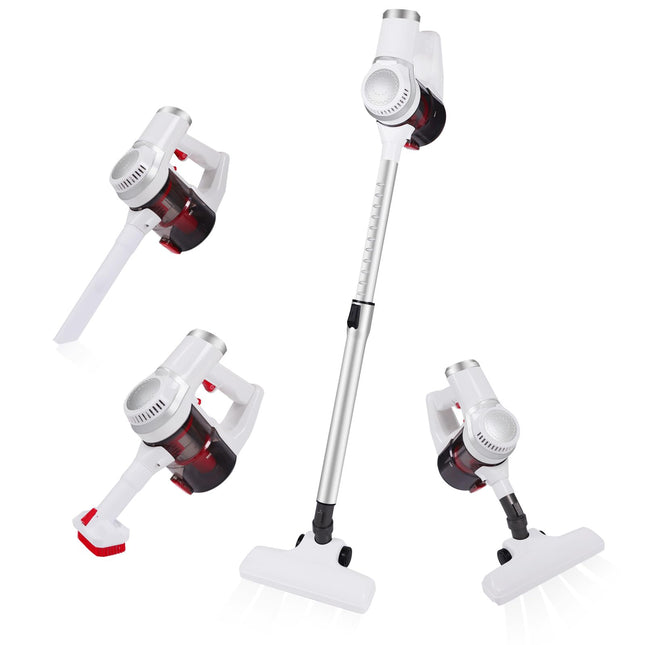 Sohapy Cordless Vacuum Cleaner, Lightweight Stick Vacuum With 2 Modes Powerful Suction, Max 38Mins Runtime, 4 In 1 Household Vacuum Cleaner For Hard Floor Gold White