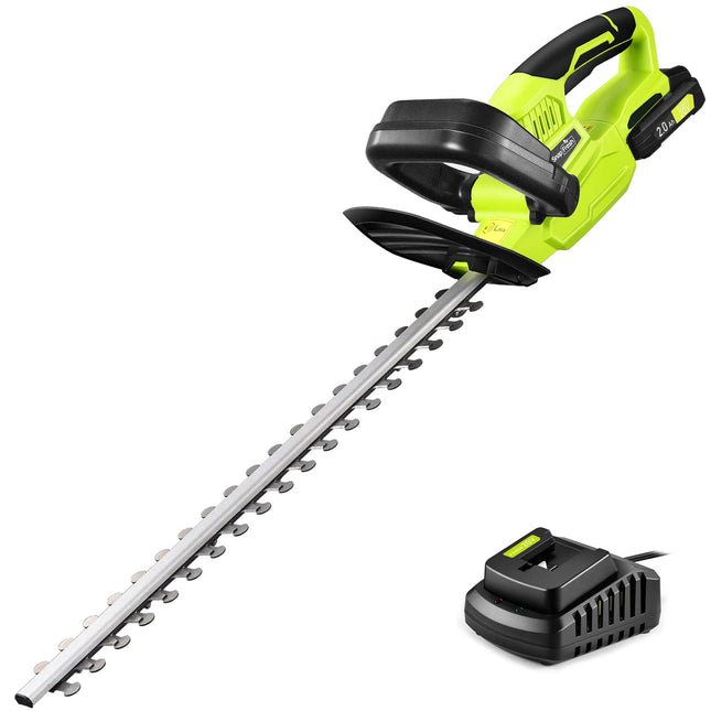 Cordless Hedge Trimmer - SnapFresh 20V Electric Hedge Trimmer 22" Dual-Action Blade, Grass Trimmer with 2.0Ah Battery and Charger, Bush Trimmer, Shrub Trimmer