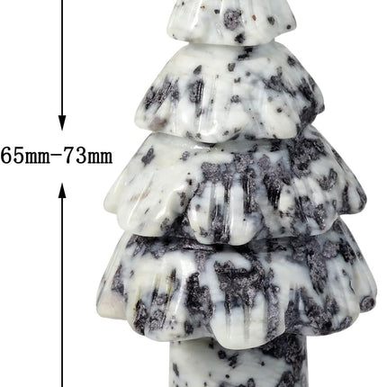 2.56" Handheld Mini Christmas Tree Table Ornament Home Office Desk Decor for Christmas Reiki, Healing Crystal Feng Shui Good Luck Stone, Turquoise