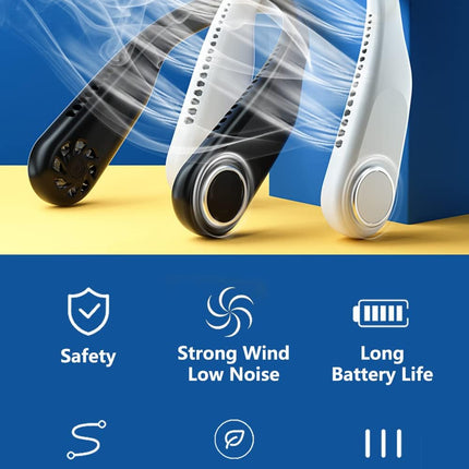 Neck Fan, Hand Free Personal Neck Fans For Your Neck, Portable Rechargeable Neck Fan, Up To 10 Hours Wearable Long Working Time