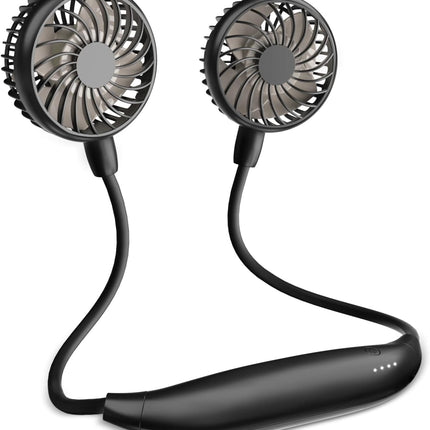 Handfan Portable Neck Fan, 4 Turbine Drive Personal Fan Rechargeable, Battery Operated Wearable Necklace Fan, 6 Speeds, 40Db Low