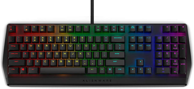 Alienware USB Low-Profile RGB Gaming Keyboard AW410K: Alienfx Per Key RGB LED - Cherry MX Brown Switches