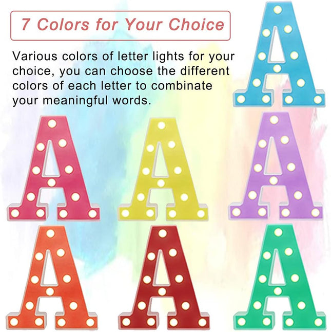 Pooqla LED Marquee Letter Lights, Light Up Alphabet Marquee Letters Sign for Night Light Birthday Wedding Party Christmas Lamp Home Bar Decoration, Purple Letter G