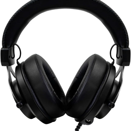 Arozzi Aria Gaming Headset with Detachable Microphone 50mm Drivers Microphone Mute Button Volume Control Aluminum Frame and 7.25 ft Braided Cable - Black