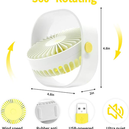 Mini Usb Desk Fan 3 Speed Personal Small Desktop Table Quiet Usb Fan For Home Office Car Outdoor Travel Pink