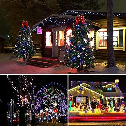SOLARBABY Solar String Lights Outdoor Waterproof, 2 Pack Each 72FT 200 LED Solar Fairy Lights, 8 Modes Solar Christmas Lights for Outside Tree Garden Patio Wedding Christmas Decorations (Colorful)