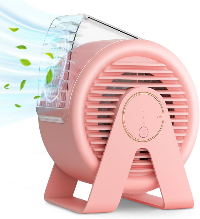 Misby Desk Fan 5.5 Inches, Small But Powerful Ultra Quiet Person Mini Fan, 60° Rotate Small Table Fan 3 Speeds Adjustable