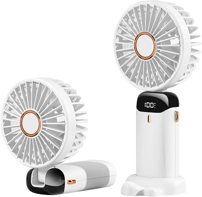 Mini Handheld Fan Battery Operated Small Personal Portable Fan Speed Adjustable Usb Rechargeable Fan Cute Design Powerful