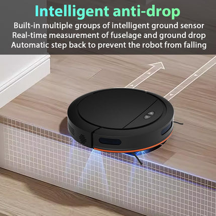 Uniqus Jec'S Robotic Vacuum Cleaner With 4000Pa Cyclone Suction, Appvoicewifi Remote Control, 360 Cleaning, Automatic Selfcharging Robotic Vacuum, Scheduled Cleaning, Black