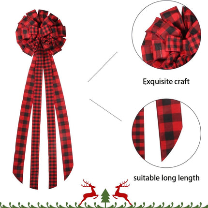 Christmas Tree Topper Wreath Bow Rustic Jute Bows Christmas Wreath Ornament Bow Pre-Tied Burlap Bows for Wedding Holiday Birthday Party Decoration
