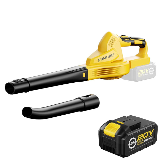 Cordless Leaf Blower Battery Powered: 20V Electric Leaf Blower with Charger and 4.0Ah Battery - Lightweight Small Blower Battery Operated for Driveway | Patio | Garage