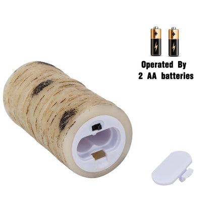 Flameless Candles Birch Bark Effect Battery Operated Candles 4" 5" 6" 7" 8" 9" Set of 9 Real Wax Pillar LED Candles Each Candle 2.2" Diameter with 10-Key Remote Control 2/4/6/8 Hours Timer