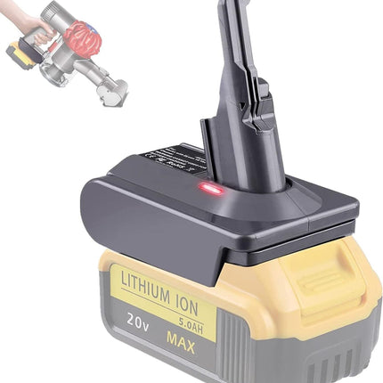 Uniqus V8 Adapter For Dyson V8,For Dewalt 20V 60V Lithium Battery Fit For Dyson V8 Handheld Vacuum Cleaner Compatible With V8 Animal V8 Absolute V8 Motorhead Pro V8 Fluffy V8 Sv10 Cordless Vacuum Cleaners