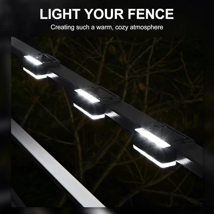 Solpex Solar Step Lights 8 Pack, Solar Outdoor Lights For Aluminum Black Fence, Ip65 Waterproof Solar Powered Outdoor Led Lights