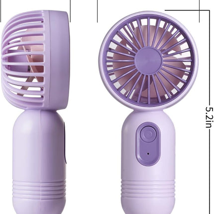 Mini Portable Fan 3 Pack, Cute Handheld Fan Battery Operated Lightweight Small Personal Fan With 3 Speeds And Usb Rechargeable