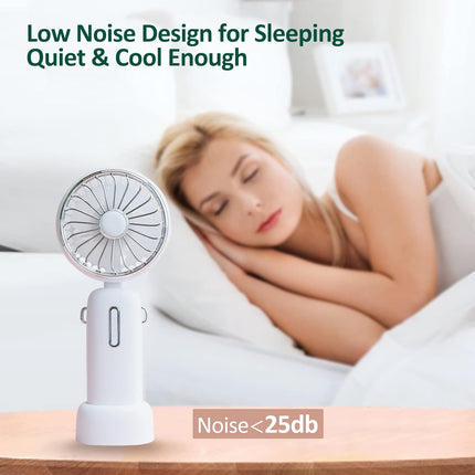 Portable Fan Neck Fan Desk Fan Hand Fan 3In1, 2000Mah Rechargeable Battery Operated Fan With Aromatherapy Tablet, Rotating Person