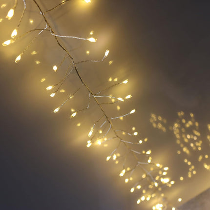 400 LED Cluster Lights Christmas Warm White Fairy Lights Plug in, 16.5ft Fairy Lights for Bedroom, Cluster Christmas Lights are Perfect Dorm Decor Plug in Fairy Lights, Window or Mantel Lights