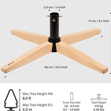 Tree Nest Christmas Tree Stand for Artificial Tree Christmas Base Holder for 6ft 6.5ft 7ft 7.5ft 8ft Fake Tree Stable for Xmas Tree no Christmas Tree Collar or Tree Skirt Needed (Gentle, White)