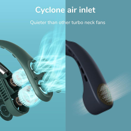 Jisulife Portable Handheld Fan Four Turbo Neck Fan