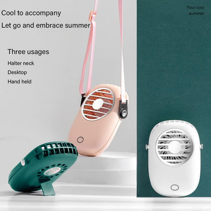 Mini Portable Fan Mini Hanging Neck Fan Quiet Personal Fan Handheld Fan For Home Office Or TravelGreen