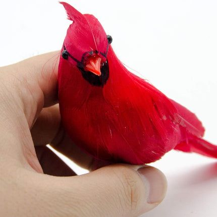 12 PCS 5.5 Inch Artificial Red Cardinal Birds Clip-Christmas Cardinal Birds Clip for Christmas Tree Ornament Decorations, Arts and Crafts