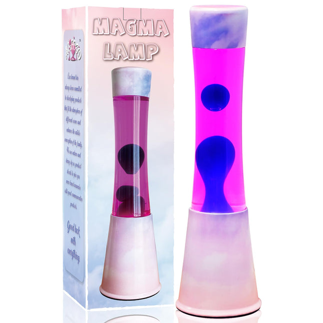 16 Inch Pink Cloud Magma Lamp,Motion Liquid Lamp Pink Liquid with Purple Wax Pink Blue Gradient Base Relaxing Gorgeous Lamp for Adults Night Light for Kids Women Girls Christmas Great
