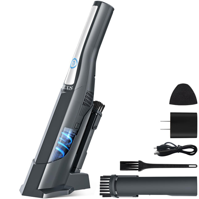 Xrexs Handheld Vacuum Cordless, Car Vacuum Cleaner High Power, 12000Pa Strong Suction Rechargeable Hand Held Vacuum, Portable Lightweight Wireless Vacuum Cleaner For Home, Office, Pet Hair Cleaning