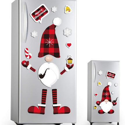D-FantiX Christmas Gnomes Magnet Set, 21 Pcs Refrigerator Fridge Magnets Strong Swedish Tomte Gnome Holiday Scandinavian Magnetic Christmas Decorations for Metal Door, Cabinets