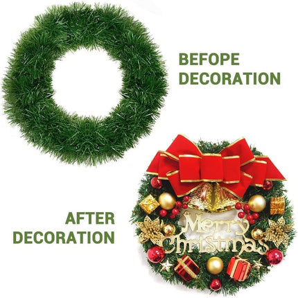 CXDY 50 Foot Non-Lit Green Holiday Soft Garland