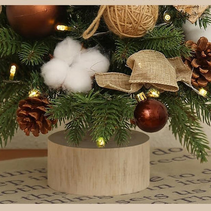 Christmas Tree for Tabletop Decoration, Mini Artificial Christmas Tree with Hanging Ornaments and Presents for Year Holiday Home Decorations