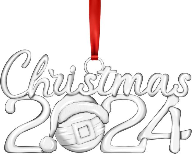 Christmas Ornament Ornaments for Christmas Tree Decorations, Dated Ornaments Keepsake Yearly Christmas 0rnaments Metal Hanging Ornaments for Xmas Wreath Decor Holiday Party Supplies