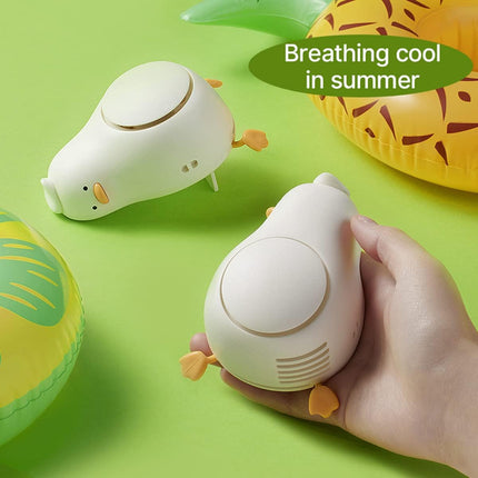 Handheld Fan, Hanging Fan, Portable Fan, Lying Flat Duck Design, 3 Speed Adjustment, 800Mah Rechargeable, Mini Fan For Babies
