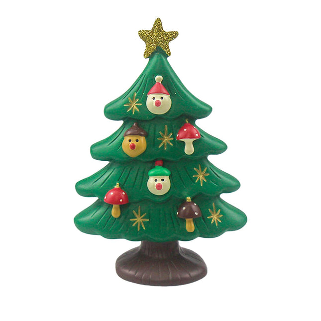 4.5 Inch Resin Tabletop Christmas Tree - Perfect for Office, Home or Adorable Miniature Christmas Tree Decorations Great Idea