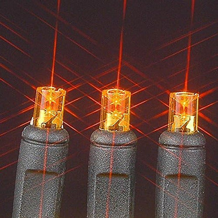Novelty Lights 25FT 50 LED Halloween String Lights, Tree Lights Indoor Outdoor Commercial Grade LED Mini Light Set With 40,000 Hours Rating, Christmas Lights Christmas Tree Lights (Orange)