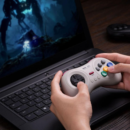 8Bitdo M30 Bluetooth Controller for Switch, Windows and Android, 6-Button Layout for SEGA’s Classic Games (White)