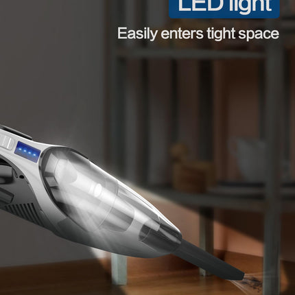 Hihhy Handheld Vacuum Cordless, Portable Car Vacuum Cleaner 9000Pa Strong Suction With Led Light, Usb Fast Charging, Small Hand Held Vacuum Cleaner For Home And Car Cleaning