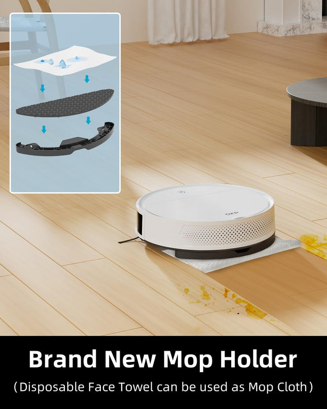 Okp K5 Pro Robot Vacuum And Mop, 2 In 1 Mopping Robotic Vacuum With 5000 Pa Suction Power, Auto Selfrecharging, Wifiappalexaremote Control, Good For Hard Floors And Pet Hair Pick Up