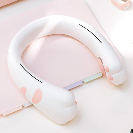 Cute Neck Fan For Kids, Teens, Women, Adorable Portable Fans 3000Mah Battery UsbC Rechargeable,Ultra Quiet Personal Cooling Fan