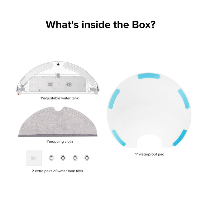 Roborock Robot Vacuum Water Tank Set Compatible With Q5Pro, Q5Pro+, E4, E5, S6 Pure And Q7 Robot Vacuum Cleaner, Robotic Vacuum Mopping System