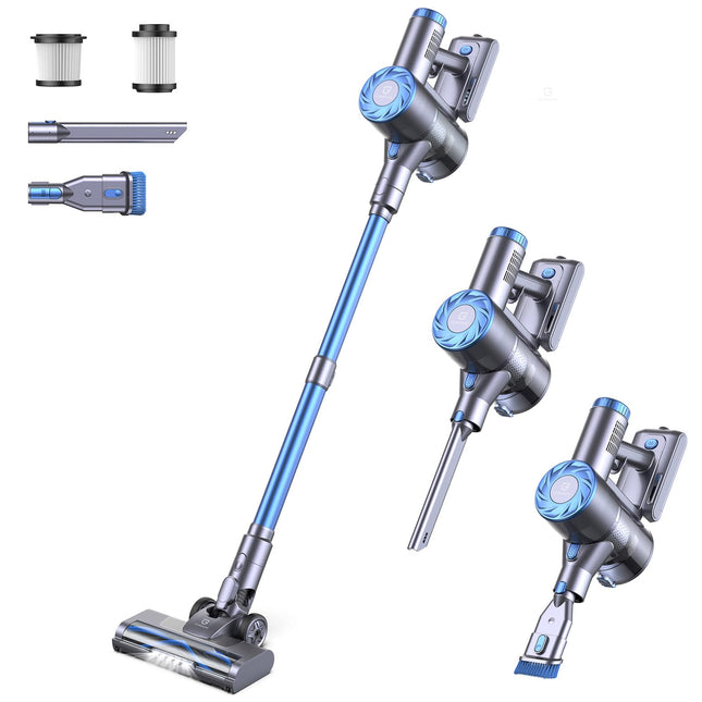 Greenote Lightweight Stick Vacuum Cleaner 150W With 18000Pa Powerful Suction, Cordless Vacuum Cleaner For Home, 25 Mins Long Runtime Led Headlights