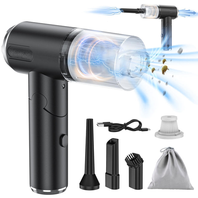 Car Vacuum Cleaner High Power, Handheld Mini Vacuum Cordless,9000Pa Strong Suction,Rechargeable Portable Vacuum Cleaner 3 In1 Dust Buster & Air Blower & Hand Pump, Dry Use For Car, Keyboard
