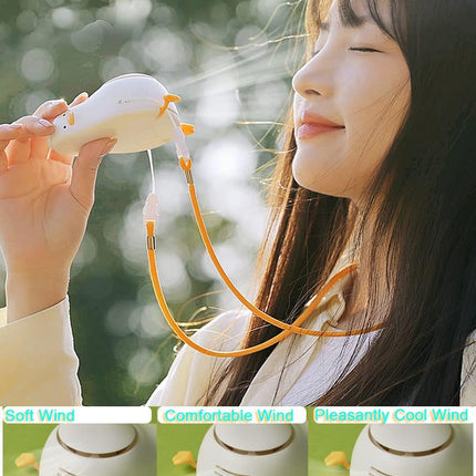 Mini Portable Neck Fan,Usb Hanging Personal Fan With Adjustable Lanyard,Wearable Hands Free Bladeless Fan Cooling Fan For Baby