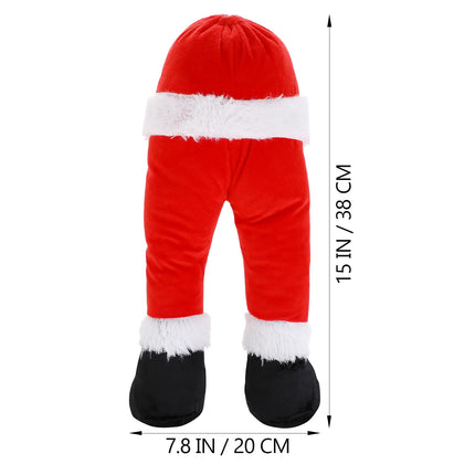FOMIYES Hanging Santa Legs, Christmas Fake Leg Ornament, Christmas Elf Legs for Home Christmas Tree Fireplace Wreaths Decor (Red)