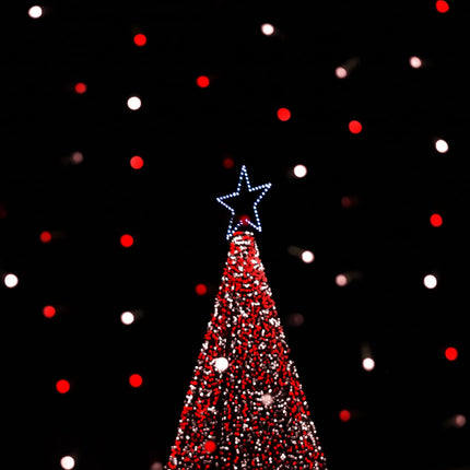 500 LED String Lights Outdoor, 16 Modes Plug in Twinkle Fairy Lights for Bedroom, 46ft 500LED Christmas Lights Cluster Lights Outdoor Waterproof Red&White Bulb