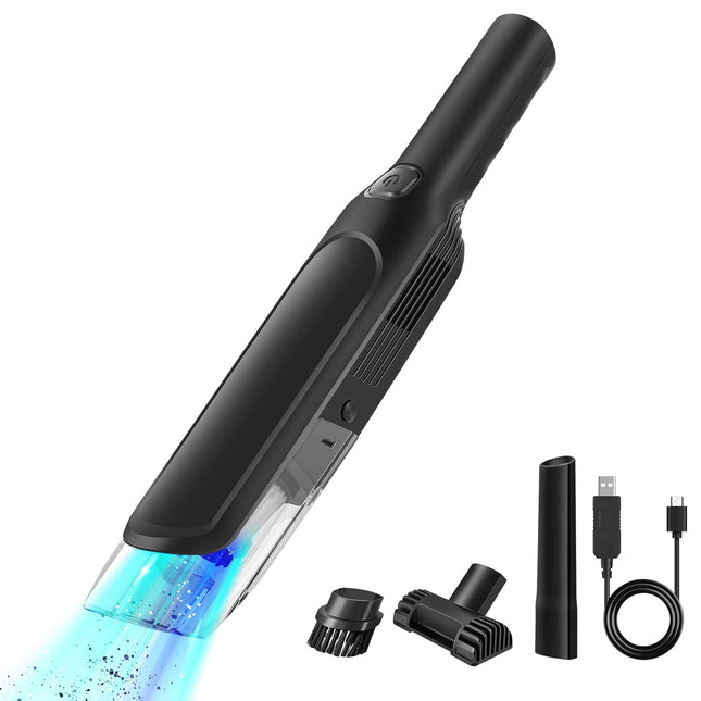 Handheld Vacuum, Car Vacuum Cleaner Cordless, Mini Portable Rechargeable Wireless Vacuum Cleaner For Pet Hair, Home, And Car Cleaning, Up To 30 Mins Runtime